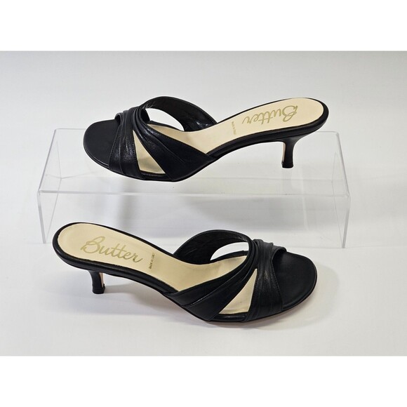 Butter Aversa Leather Kitten Heels Sandals Shoes Pumpkin 1525 Women's 7.5 NEW - Picture 4 of 11